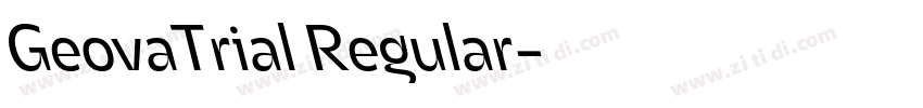 GeovaTrial Regular字体转换